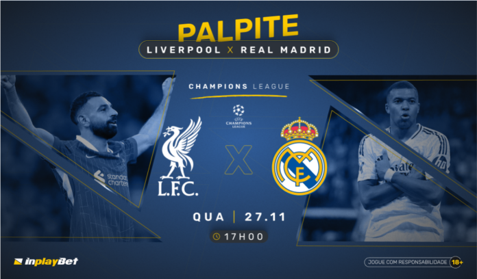 A força do Liverpool em casa e a instabilidade do Real Madrid tornam os Reds favoritos. Mas, em um confronto deste nível, surpresas sempre podem acontecer! Imagem: Arte/inplayBet